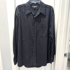 Beverly Hills Polo Club mens black button down dress shirt Size XL